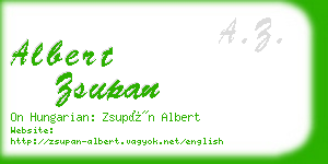 albert zsupan business card